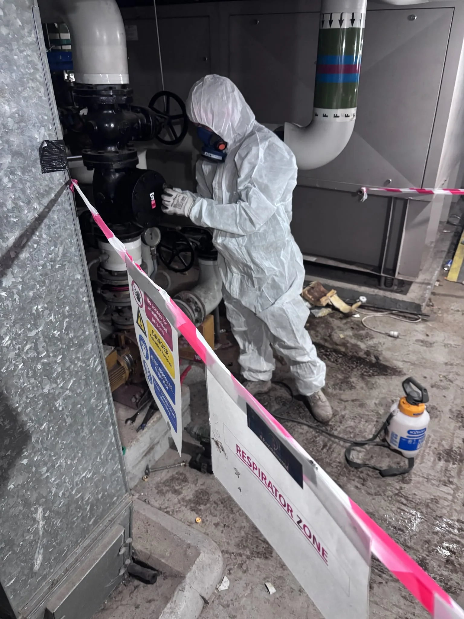 Asbestos artex removal from concrete soffit in Blackheath